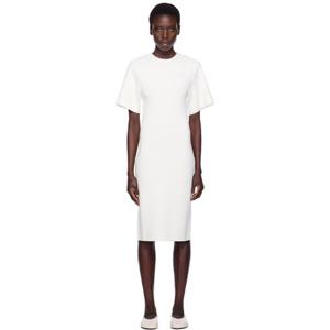 26 SS 토템 여성 화이트 니트 티셔츠 미디 드레스 252771F054009