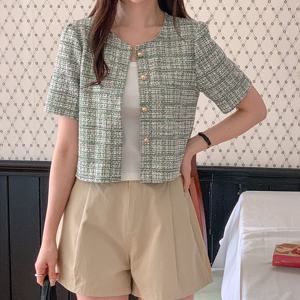 [한정수량] [올리비에스클로젯] 골드 버튼 클래식 트위드 자켓_O2506JK015B