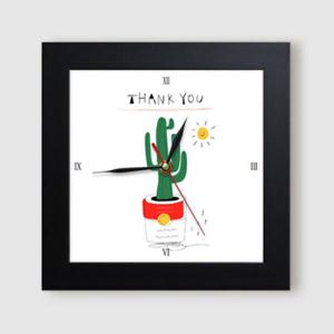 아트박스/꾸밈 ct956-땡큐선인장_미니액자벽시계