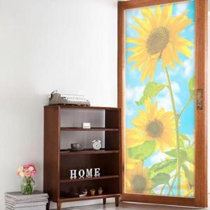 아트박스/꾸밈 eh561-하늘구름해바라기_유리문시트지