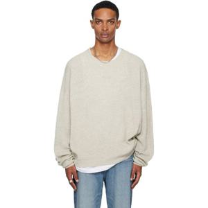 26 SS 피어오브갓 남성 베이지 와플 크루넥 스웨트셔츠 252161M204011