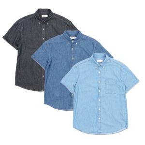 [리얼지오지아]25SS [3컬러] 면100 데님 오버핏 반팔셔츠 ADF2WC1922CW