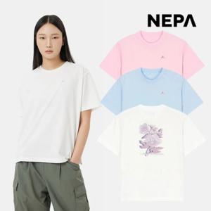 네파 여성 로고 그래픽 반팔 티셔츠 냉감 여름 등산티 7L45375
