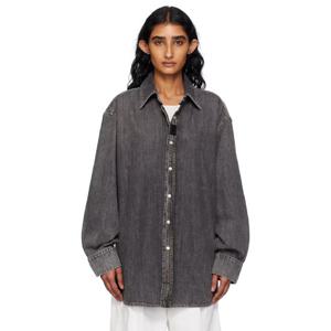 26 SS 스텔라 매카트니 여성 블랙 라이트 데님 셔츠 252471F109000