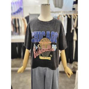 밸리걸 세이브존01 프린팅 반팔 세미크롭 티셔츠 821360