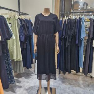 [더아이잗]더아이잗 시스루 배색 허리 스트링 원피스 IR6M0OP931