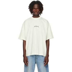 26 SS 베트멍 남성 오프 화이트 메탈 로고 레귤러 티셔츠 252669M213019