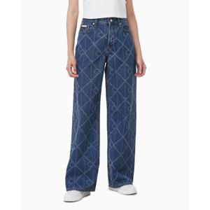 [캘빈클라인 진]여성 로우라이즈 배기 미드 블루 CK AOP 데님(47D709G)