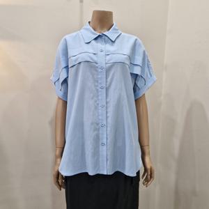 [더아이잗]더아이잗 코튼 턱 턴업 셔츠 블라우스 IR7A0bl361