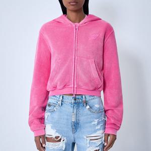 26 SS 알렉산더 왕 테리 코튼 후드 집업 크롭 4CC3252647 936C