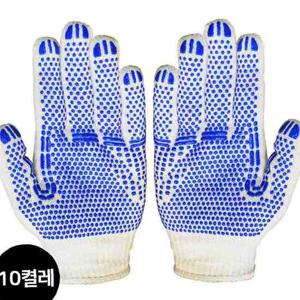도트 면장갑 47g (10개입) 목장갑 작업 안전장갑