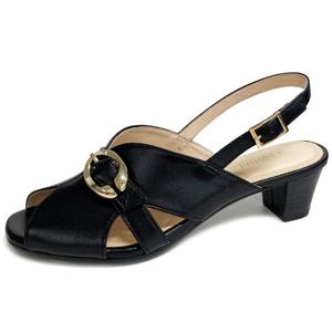 [에스콰이아(여성화)]여성화 부드러운 양가죽 쿠셔닝 엑스밴드 4cm 블럭굽 샌들 EQEMSD929