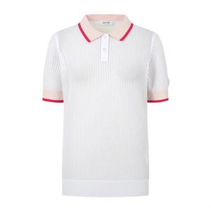 [핑]여성   메쉬 카라넥 반팔스웨트   121E2SR452_WH_YS