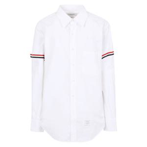 25FW MWL150E 03113 100 톰브라운 RWB 암밴드 포플린 셔츠