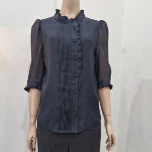 [더아이잗]더아이잗 핀턱 플리츠넥  블라우스 IP5A0BL281