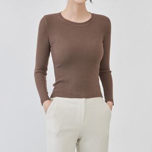 [한정수량] [올리비에스클로젯] 심플 라운드 골지니트_O2509KN040C