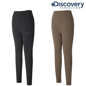 디스커버리 (DWLG91056) 2025 F W 여성 우븐 하이브리드 포켓 기모 레깅스