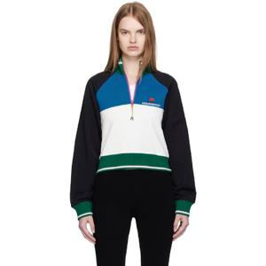 26 SS 카사블랑카 여성 멀티컬러 집업 컬러 블록 스웨트셔츠 252195F098001