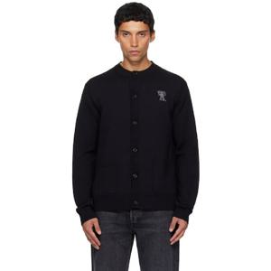 26 SS 아크네 남성 블랙 크루넥 가디건 252129M200004