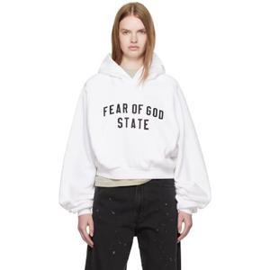 26 SS 피어오브갓 여성 화이트 플리스 래글런 후드티 252161F097009