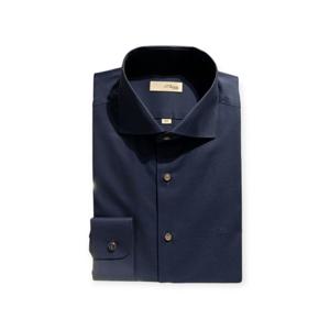 [에스티듀퐁(셔츠)]프렌치블루 와이드카라 슬림셔츠 SE5FM21LS352SNY