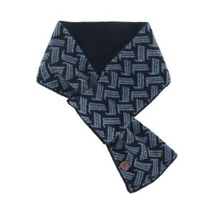 [에스티듀퐁(셔츠)]블랙 캐시미어 투톤 짜임 쁘띠 머플러 TE5FM64EM451TBK