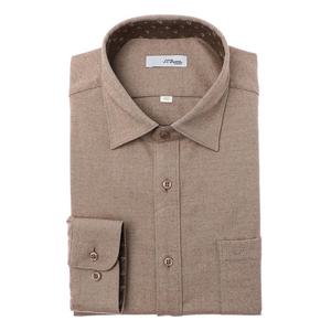 [에스티듀퐁(셔츠)]베이지 기모 솔리드 일반핏 긴소매 셔츠 SE5FM11LS221SBE