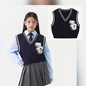 [더데이걸]블링 장식 크롭 스웨터 조끼TGVK25101