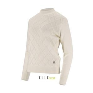[엘르골프][방풍] 아가일 패턴 목크넥 스웨터6k83401