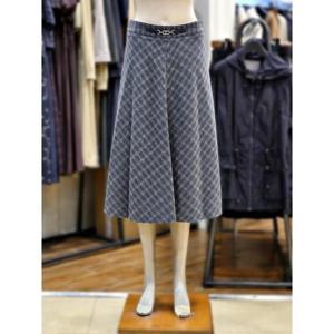 BCBG 세이브존02 체크 플레어 스커트 B5D9S202