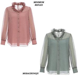 [미니멈]MD 도트 시스루 블라우스 MD MXDAWB1180_CJ