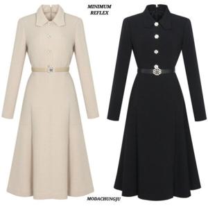 [미니멈]MD 카라넥  버튼 플레어 원피스 MD MXDAWO0150_CJ