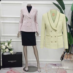 [미니멈]MD 더블버튼 브레이드 디테일 카라 자켓 MD MXDAWJ0300