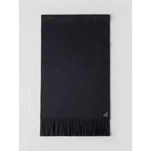 프라다 삼각 로고 실크 캐시미어 머플러 1FS065 2COP F0632 BLAC