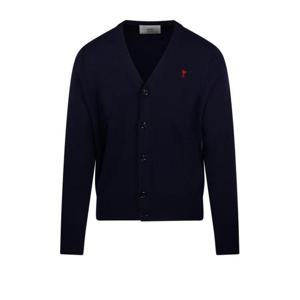 아미 ADC 울 V넥 가디건 HKC361 001 414 NAVY RED DOM