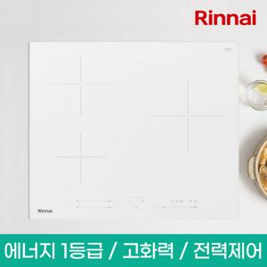 린나이 1등급 빌트인 3구 화이트 인덕션 전기레인지 IHC60PW (자가설치/택배발송)