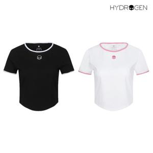 [하이드로겐] 여성 핫썸머 크롭 핏 변형 티셔츠 H21D2TR618