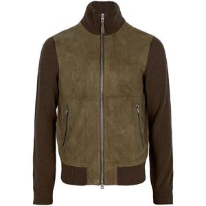 톰포드 스웨이드 니트 집업 자켓 KZF008 YMW084S25 TOBACCO