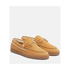 크리스찬루부탱 Chambeliboat 시어링 트리밍 스웨이드 로퍼 P01119998