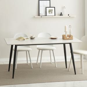 예다움 루아 4인 포세린 통 세라믹 식탁 테이블 1600 블랙