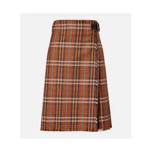 버버리 Burberry Check 울 미디 스커트 P01143361