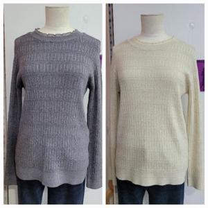 올리비아하슬러 DP01 프릴넥 메탈사풀오버 OHEWSW203