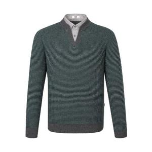 [닥스(셔츠)][25FW] 울100 자카드 셔츠레이어드 스웨터 DLW1SWRL112-E1