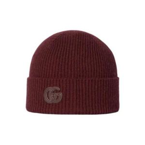 구찌 캐시미어 패치 비니 834190 3GAC0 6100 BORDEAUX DOM