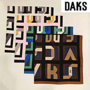 닥스스카프 FKO018O 닥스로그 실크 사각 쁘띠 스카프