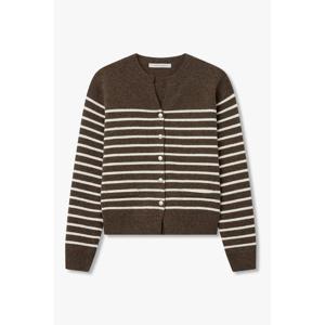 캐시미어 울 블랜드 스트라이프 가디건7155450017