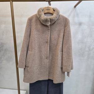 [크레송]밍크카라 탈부착  A  라인  반코트  MWCMHA69