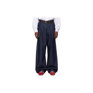 26 SS 드리스반노튼 남성 네이비 플리츠 데님 진 261358M186001