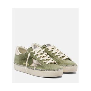 골든구스 Hi Star 글리터 트리밍 스웨이드 스니커즈 P01132977