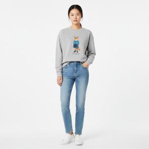 8% 메종키츠네5F PW00316KM0341 H120 드레스드 폭스 여성 맨투맨 그레이